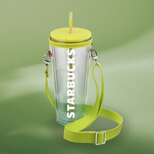 Starbucks Vibrant Yellow Cold Cup & Carry Case (24oz)
